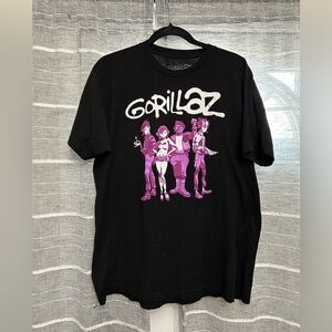 Gorillaz Black and Purple Graphic T-Shirt